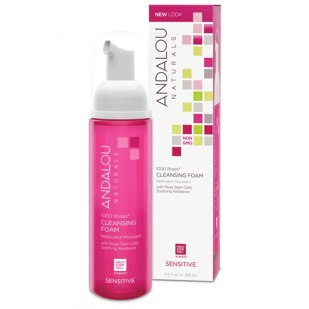 ANDALOU - 1000 Roses Cleansing Foam -  5.5 fl. oz. (163 ml)