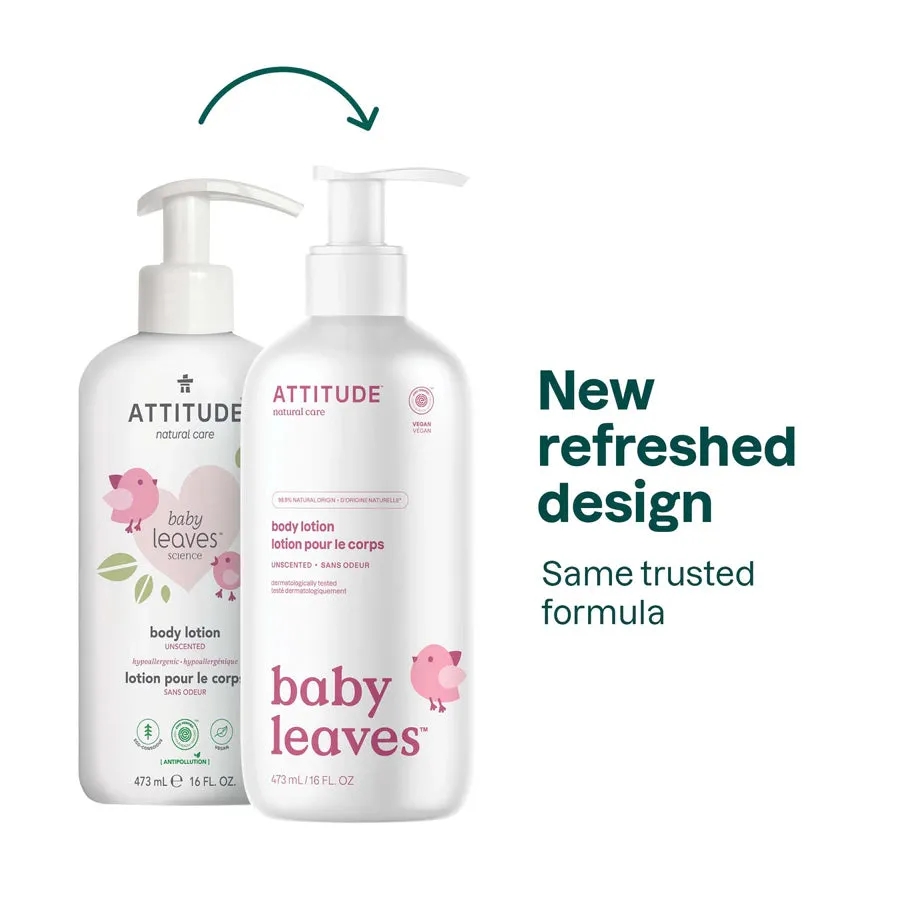 Attitude Baby Leaves Body Lotion, Fragrance Free 473ml