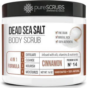 Cinnamon Body Scrub / Dead Sea Salt / Premium Blend #14