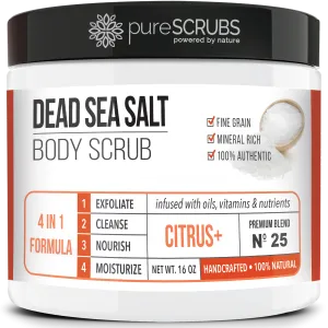 Citrus  Body Scrub - Dead Sea Salt - Premium Blend #25