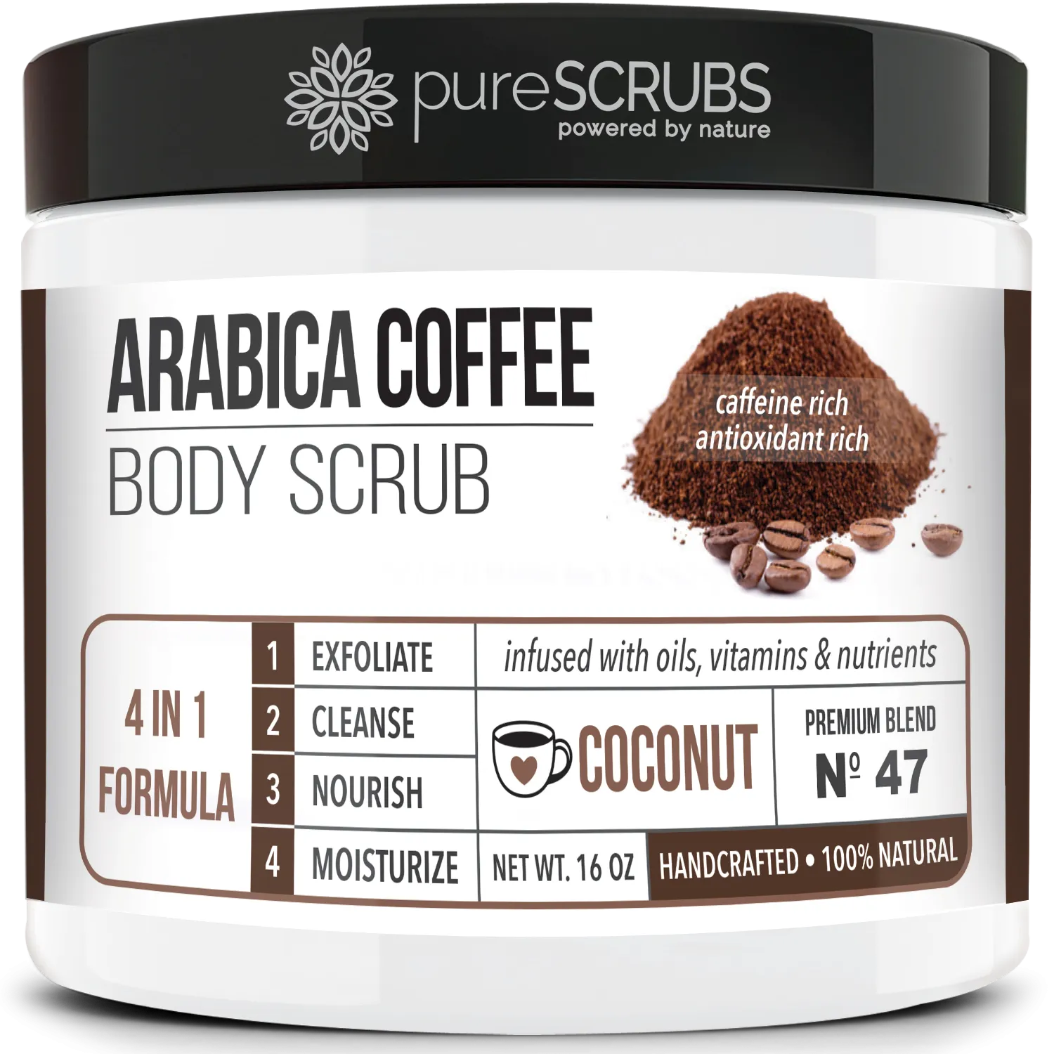 Coconut Body Scrub / Arabica Coffee / Premium Blend #47