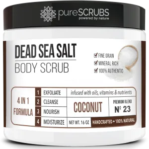 Coconut Body Scrub / Dead Sea Salt / Premium Blend #23