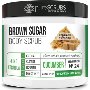 Cucumber Body Scrub / Brown Sugar / Premium Blend #24