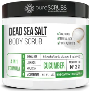 Cucumber Body Scrub / Dead Sea Salt / Premium Blend #22