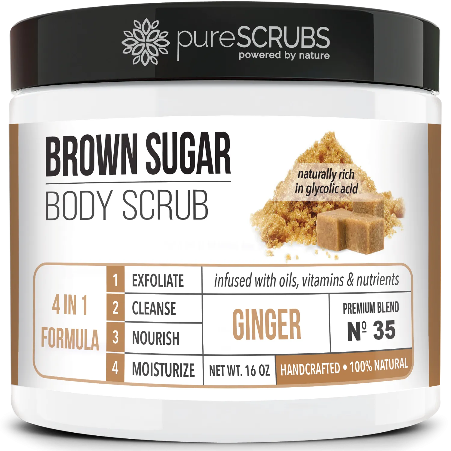 Ginger Body Scrub / Brown Sugar / Premium Blend #35