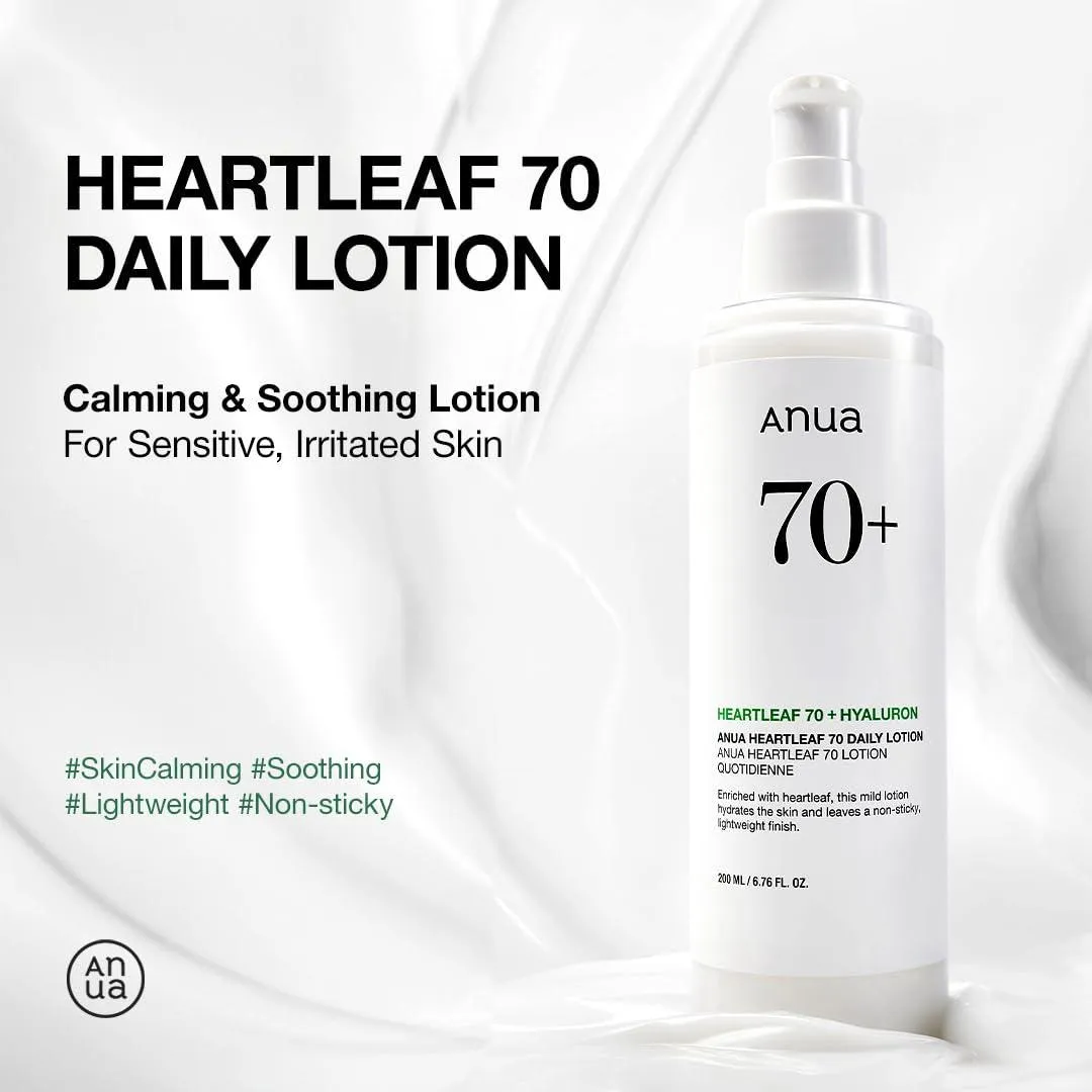 Heartleaf Daily Lotion, Face Moisturizer with Hyaluronic Acid for Sensitive Skin, Lightweight, Korean Skin Care (200Ml, 6.76 Fl.Oz.)