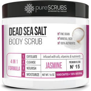 Jasmine Body Scrub / Dead Sea Salt / Premium Blend #15