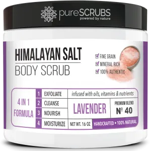 Lavender Body Scrub / Pink Himalayan Salt / Premium Blend #40