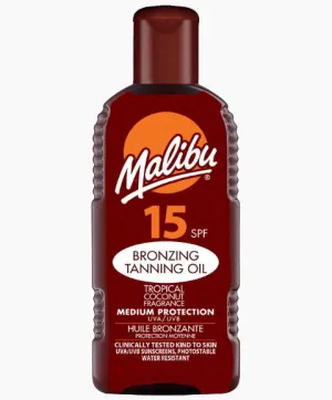 Malibu  Bronzing Tanning Oil With Tropical Coconut SPF15