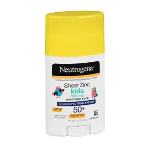 Neutrogena Sheer Zinc Kids Mineral Sunscreen Stick SPF 50  1.5 Oz By Aveeno