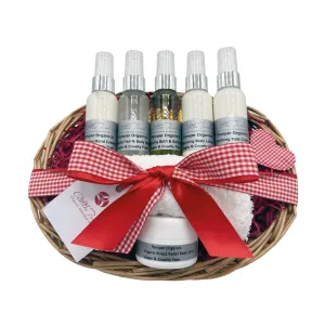 Organic pamper hamper for home spa pampering