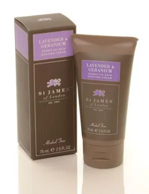 St. James of London - Lavender & Geranium - Shaving Cream Travel Tube