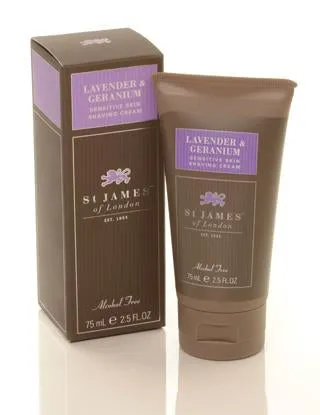 St. James of London - Lavender & Geranium - Shaving Cream Travel Tube