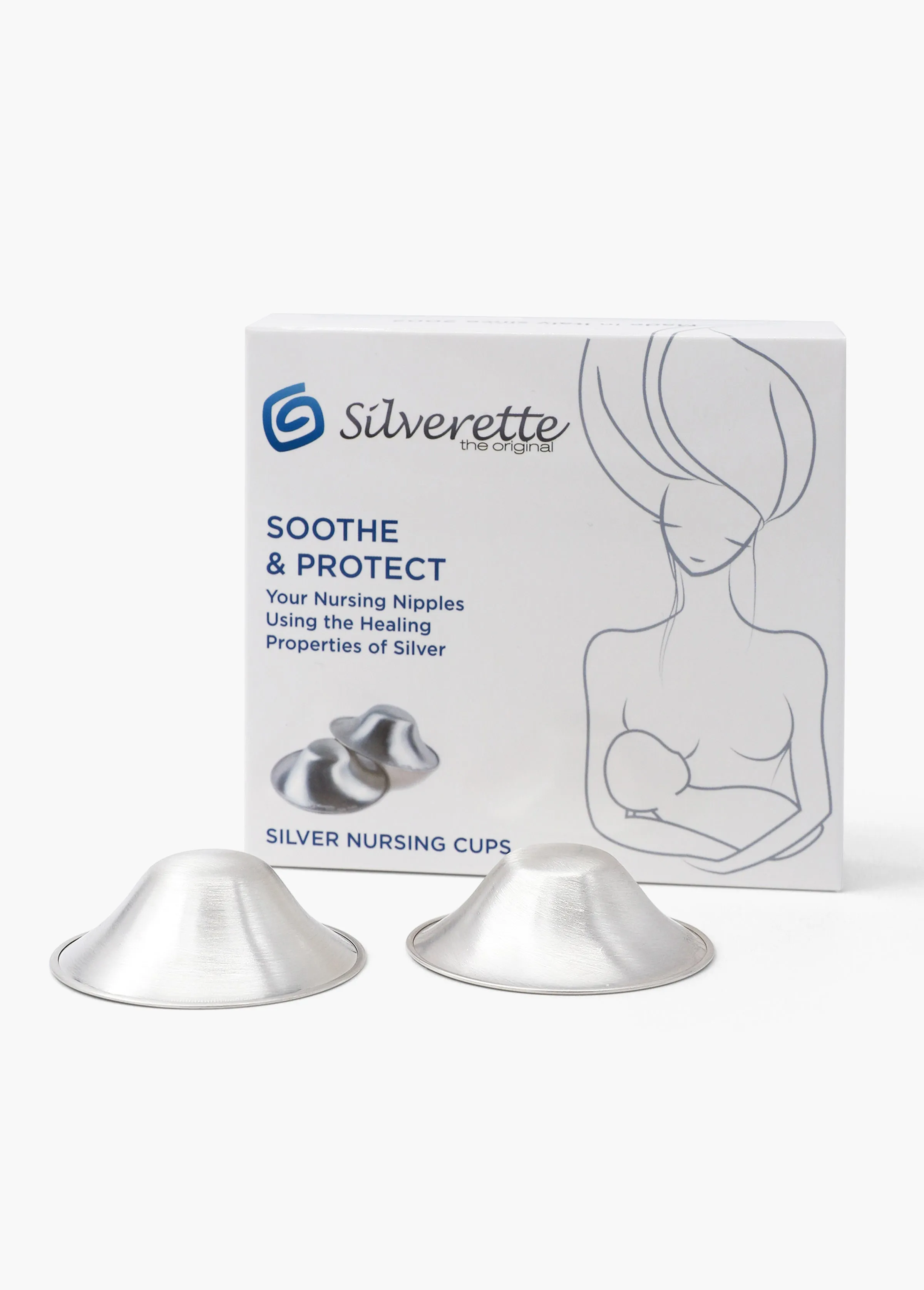 The Original Silverettes Silver Nursing Cups for Breastfeeding